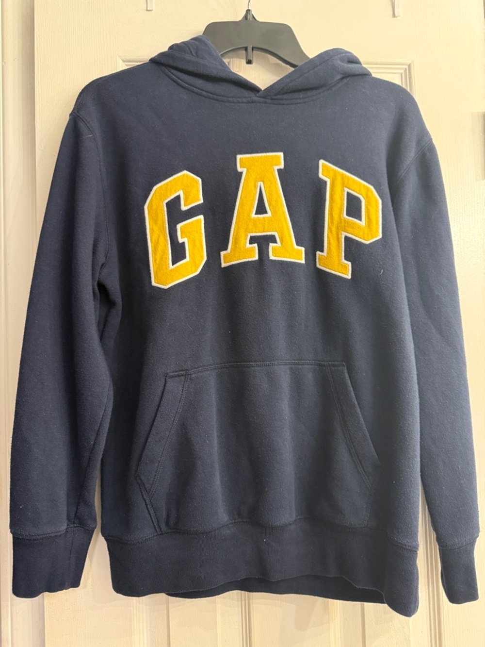 GAP kids Navy Crewneck Hoodie with Yellow Lettering size XXL